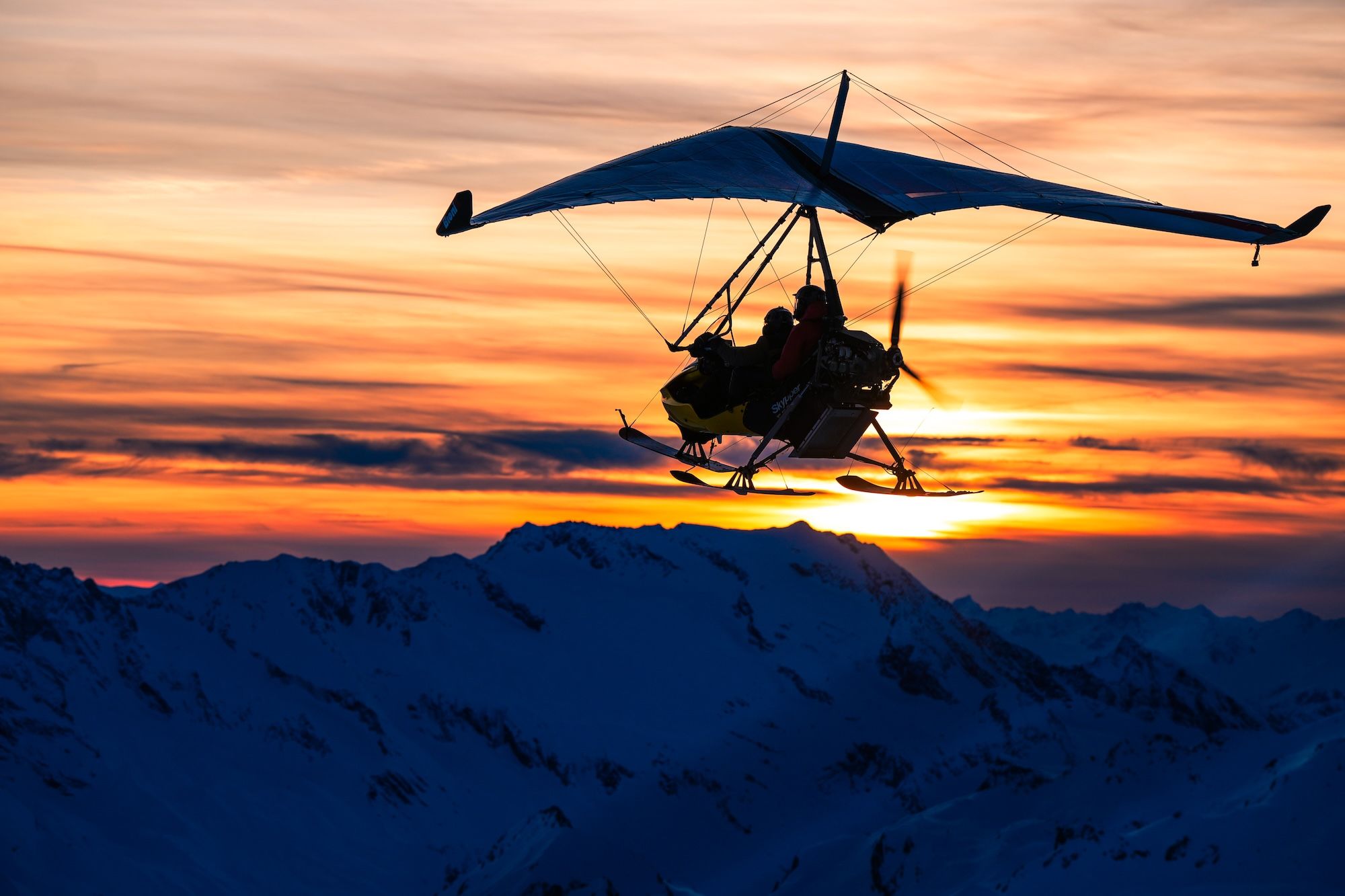 Vol en ULM au-dessus des Alpes
